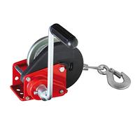 Valex 1650140 Tréteau manuel avec frein automatique, corde et crochet, rouge et noir