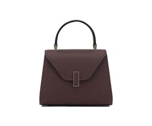 VALEXTRA sac à main petit modèle en cuir femme bordeaux - UNI