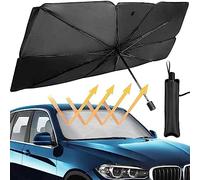 VALFIM Parapluie Pare Soleil Pare Brise Avant de Voiture,pour Skoda Octavia Kamiq Karoq Kodiaq Superb Yeti Scout, Protection UV,pour Garder Le Véhicule Au Frais,145 * 80cm