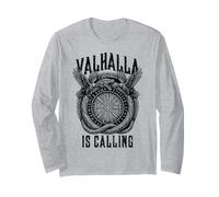 Valhalla Appelle Les Serpents Vikings Rune Boussole Corbeaux Manche Longue