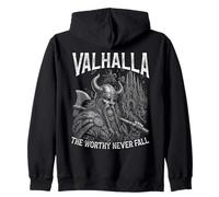 Valhalla, Le valeureux Guerrier Viking Qui ne tombera jamais Sweat à Capuche