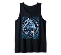 Valhalla Masque de Loup Odin Runes Norse Boussole Viking Débardeur