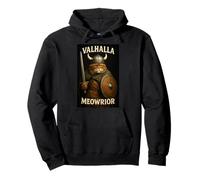 Valhalla Meowrior Viking Chat Félin Guerrier Norse Spirit Sweat à Capuche