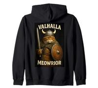 Valhalla Meowrior Viking Chat Félin Guerrier Norse Spirit Sweat à Capuche