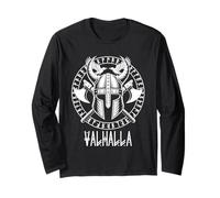 Valhalla Mythologie Nordique Odin's Ravens Viking Axes Casque Manche Longue