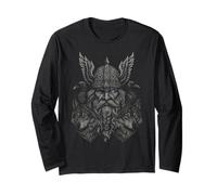 Valhalla Odin Corbeau Loup mythes Nordiques Viking Manche Longue