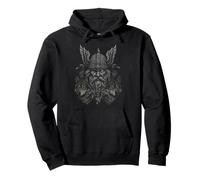 Valhalla Odin Corbeau Loup mythes Nordiques Viking Sweat à Capuche