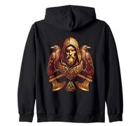 Valhalla Odin - Norse Mythology - Ravens - Fire Edition Sweat à Capuche