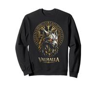 Valhalla Viking Wolf Odin Mythologie Norse Warrior Sweatshirt