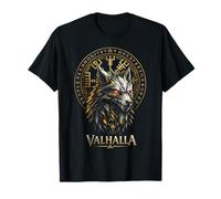 Valhalla Viking Wolf Odin Mythologie Norse Warrior T-Shirt
