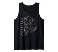Valhalla Wolf Boussole viking avec runes d'Odin Débardeur