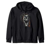Valhalla Wolf Boussole Viking avec Runes d'Odin Sweat à Capuche
