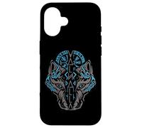 Valhalla Wolf Mask Odin Runes Norse Compass Viking Coque pour iPhone 16