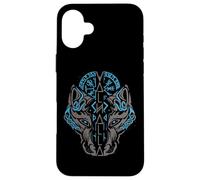 Valhalla Wolf Mask Odin Runes Norse Compass Viking Coque pour iPhone 16 Plus