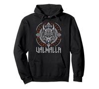 Valhalla Wolf Mask Odin Viking Runes Norse Compass Vegvisir Sweat à Capuche