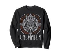 Valhalla Wolf Mask Odin Viking Runes Norse Compass Vegvisir Sweatshirt