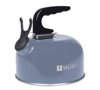 Valiant Bouilloire sifflante de camping en aluminium, 1 litre, Bleue | bouilloire de camping, bouilloire sifflante, randonnée, feu de camp, aluminium léger, poignée pliable, 1 L