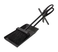 Valiant Ensemble Brosse à Cendres et Pelle à Cendres | Poignées en Fonte de 38 cm | Outils de Nettoyage durables pour cheminée, poêle, Barbecue et Foyer