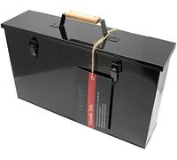 Valiant FIR240 Boîte à cendres pour ranger/transporter des cendres de votre poêle/cheminée Anodisée Noir