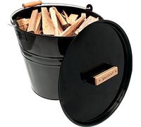 Valiant FIR243 Seau pour petit bois de cheminée Noir