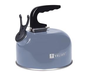 Valiant FIR659 Bouilloire sifflante de camping portable en aluminium Bleu 1 l