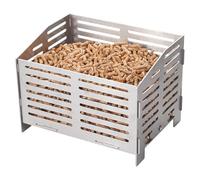 Valiant Panier à granulés pour poêles à Bois et cheminées | Construction en Acier Inoxydable épais | Design ventilé pour Une Combustion Uniforme | Capacité de 3 kg | Durée de Combustion de 4 Heures