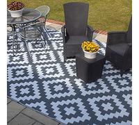 VALIANT Tapis géométrique pour terrasse et terrasse - 2,7 x 1,8 m, Gris
