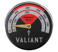 Valiant Thermometre Magnetique Pour Poele, Rouge, 63 mm, Bruleur A Buches | Thermometre Magnetique Pour Bruleur A Buches Et Poele, Diametre 63 mm, Couleur Rouge, Controle Simple