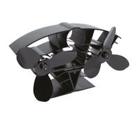 Valiant Whirlwind Ventilateur de poêle - Ventilateur de brûleur à bûches à Circulation d'air Chaud, Noir