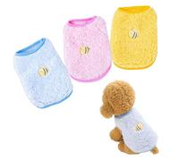 Valicaer Lot de 3 pulls colorés pour chaton et tasse de thé - Chihuahua et yorkshire - Gilet doux pour petit chien, nouveau-né, chiot, chat (taille XS)