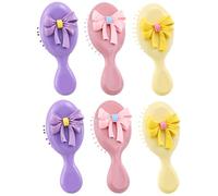 Valicaer Lot de 6 brosses à cheveux pour enfants - Mini brosse démêlante pour cheveux épais, bouclés et fins, brosse ovale pour une utilisation humide et sèche, peigne à cheveux parfait pour les