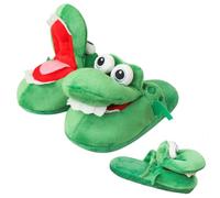Valicaer Pantoufles amusantes en forme d'animal - Bouche de crocodile - Design mobile - Chaussons chauds en peluche unisexe - Cadeau de Noël - Chaussons fantaisie, 37 et 40, 38/39 EU