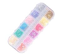 VALICLUD 1 boîte Stickers Ongles Étoiles Colorés Décorations Nail Art DIY Compartiments Set Manucure Fille Accessoires Ongles