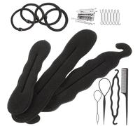 VALICLUD 1 Ensemble Ensemble De Fer à Cheveux Fabricant Tresser Style Accessoires De Cheveux Petits Pains Chignon Outil Assistante De Black Plastique