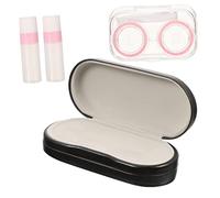 VALICLUD 1 Ensemble Étui à Lunettes Double PU Boîte Portable Multifonction avec Accessoires pour Lentilles de Contact Lunettes de Protection Usure