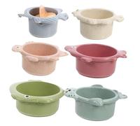 VALICLUD 1 Ensemble Jouets de sablier de petit poisson tasse de bain empilable d'eau de bain pour tout-petits fournitures de jouets pour bébés matériel de paille