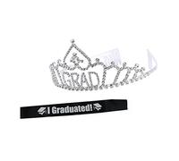 VALICLUD 1 Ensemble Joyau de la couronne filles ceinture décorative de fête ceinture d'étiquette de graduation fournitures d'obtention du diplôme Coiffure de remise des diplômes alliage