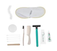 VALICLUD 1 Ensemble Kit de Toiletries pour Complet de Produits de Nettoyage pour Invités avec Peigne Brosse à Dents Rasoir Pantoufles et Sac de Soins pour Hôtels et