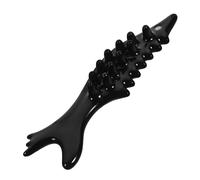 VALICLUD 1 Ensemble Planche à gratter en forme de poisson outil de grattage musculaire corps gua sha grattoir à domicile grattoir réutilisable fournitures de cou massages céramique Noir