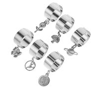 VALICLUD 1 Jeu Bague Soleil Lune Décoration De Pendentif Unique Pour Ouvrir Créatif Bagues Réglables Pour Femmes Anneau Bague Décorative Bague Fille Le Fer Silver 6 Pièces