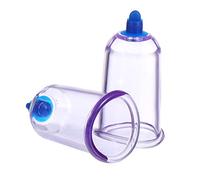 VALICLUD 1 Jeu Dispositif De Ventouses Pompe À Ventouses Appareil Cuillères Ventouses Pompes Vide Ergonomique Portable Kare Tasse De Moxibustion Tasse De Massage Plastique Blue 2 Pièces