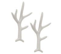 VALICLUD 1 Paire Bois De Simulation De Noël Jeu Tapis De Vache Faux Peau De Vache Masque De Cerf Figurine Décor De Bois Trousse Bois De Renne De Chien Wapiti Corne Ours Plastique Blanche