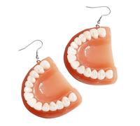 VALICLUD 1 Paire boucles d'oreilles créatives boucle d'oreille boucles d'oreilles dents bijoux d'oreille de nouveauté boucles d'oreilles drôles résine
