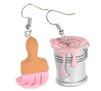 VALICLUD 1 Paire Boucles d'oreilles de seau de pigment pour boucles d'oreilles uniques boucles d'oreilles pendantes boucles d'oreilles pinceaux Bijoux drôles résine