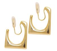 VALICLUD 1 Paire Clips D'oreille Pour Les Femmes Boucles D'oreilles Pour Femmes Non Perçantes Boucles D'oreilles Créoles Femmes Boucles D'oreilles Clips Pour Filles Goujons Métal Golden
