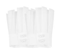 VALICLUD 1 Paire Couverture de fausse manche de style tribunal manchette manches de robe de mariée détachables fausses manches poignets élégants de poignet en tissu blanche