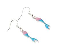VALICLUD 1 Paire De Boucles D'Oreilles Queue De Poisson Dégradées Élégantes Asymétriques Tendance En En Sterling En Alliage