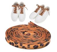 VALICLUD 1 Paire de Lacets Plats Et Fins à Imprimé Léopard pour Chaussures de Sport Universels Faciles à Remplacer