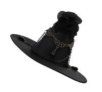 VALICLUD 1 Pc bouchon à clip déguisement d'halloween chapeau femmes chapeau halloween d'halloween halloween party décors de fête x de sorcier sorcière Satin Black