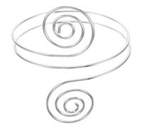 VALICLUD 1 Pc Brassard En Métal Bijoux Bracelets Joncs Pour Femmes Brassard D'or Spirale Bracelets Bracelets Pour Femmes Bracelet Doré Bracelet Jonc Brassard Pour Fille Silver